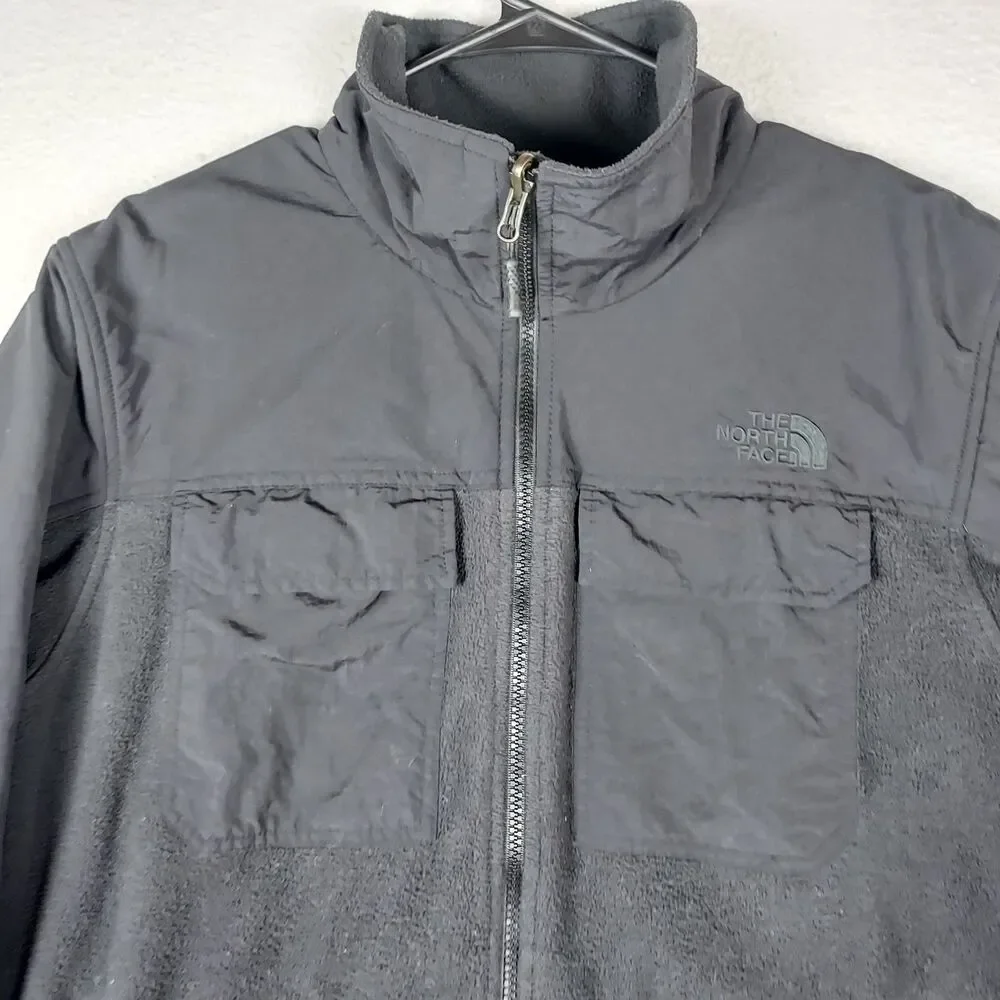 The North Face Fleece Jacket Mens Medium Black Full Zip Outdoor Pockets